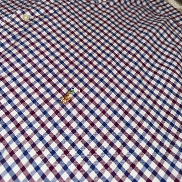 Ralph Lauren Men's Checkered Shirt - Blue and Red 3XLT - Picture 6 of 8